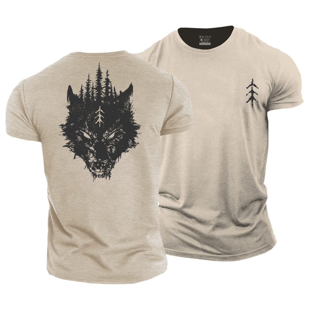 Forest Wolf Cotton T-Shirt