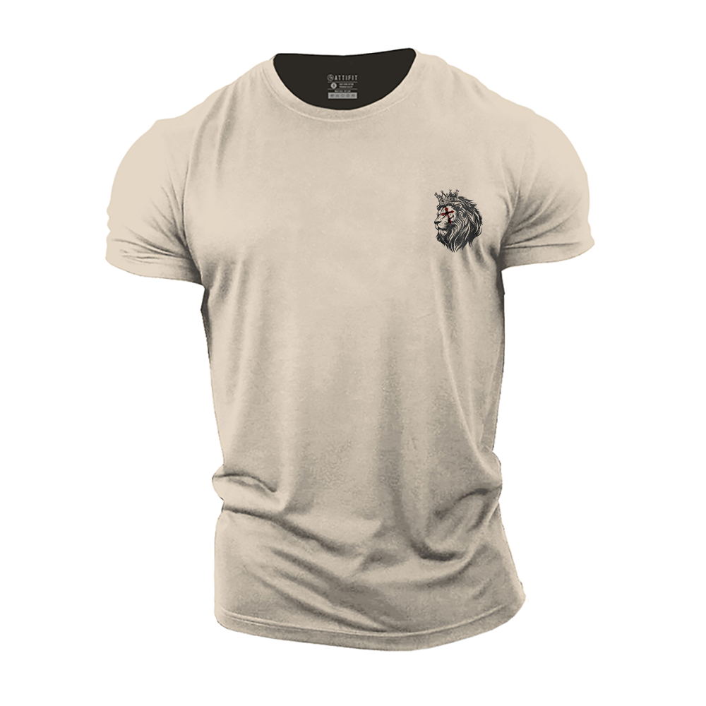 Mini Lion Cross Cotton T-Shirt