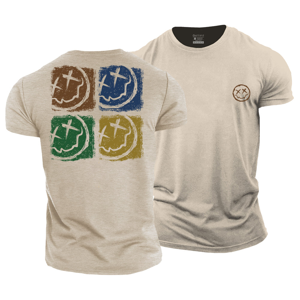 Smiley Poster Cotton T-Shirt