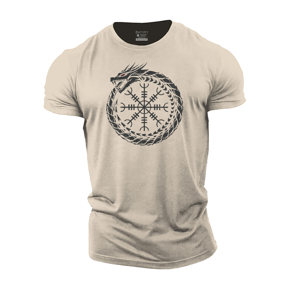 Jormungandr Helm of Awe Cotton T-Shirt