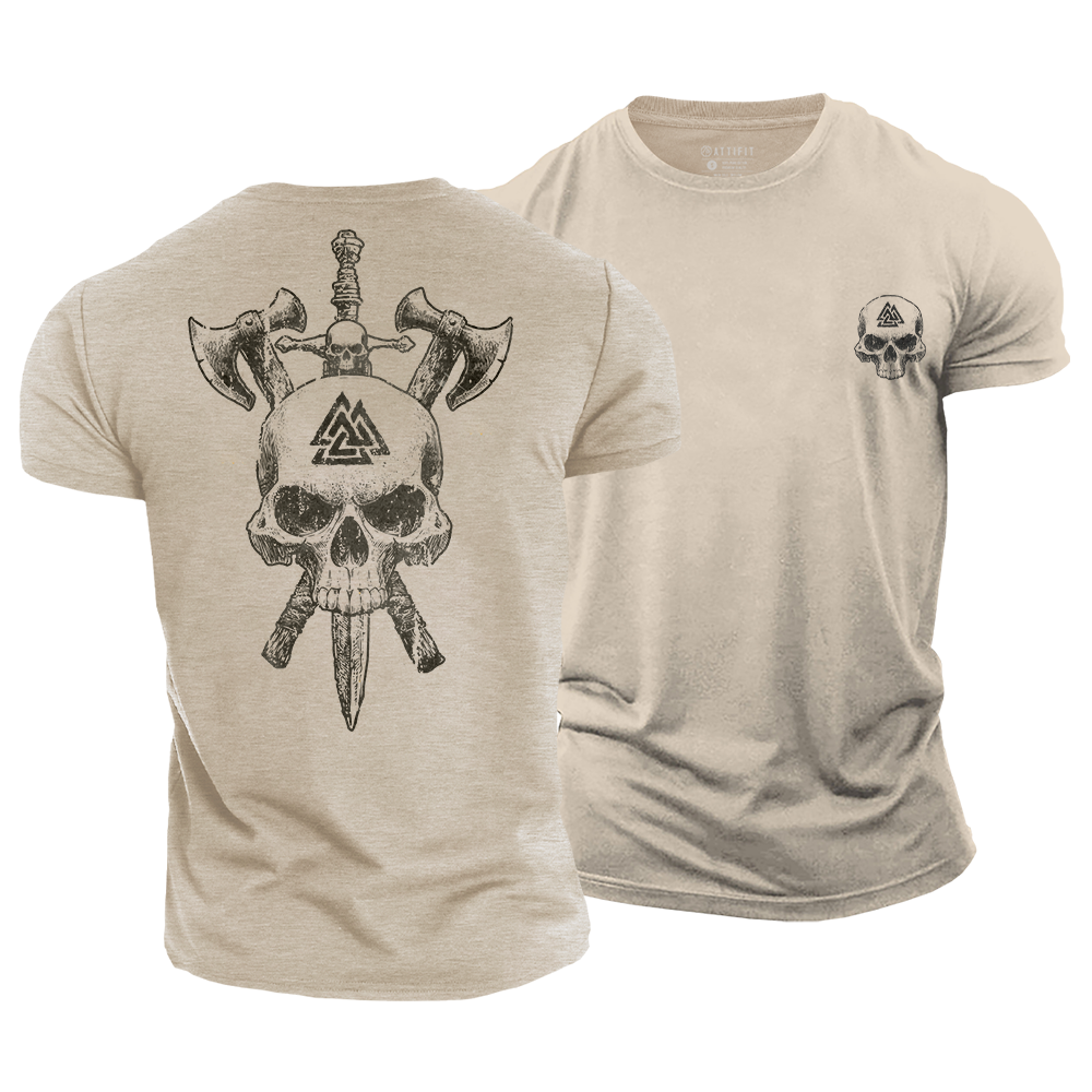 Wikinger-Grafik-T-Shirts aus Baumwolle