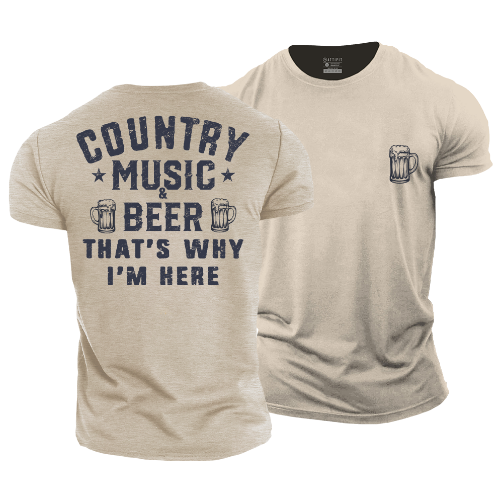 Country Music & Beer Cotton T-Shirt