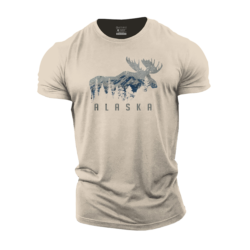 Alaska Moose Cotton T-Shirt