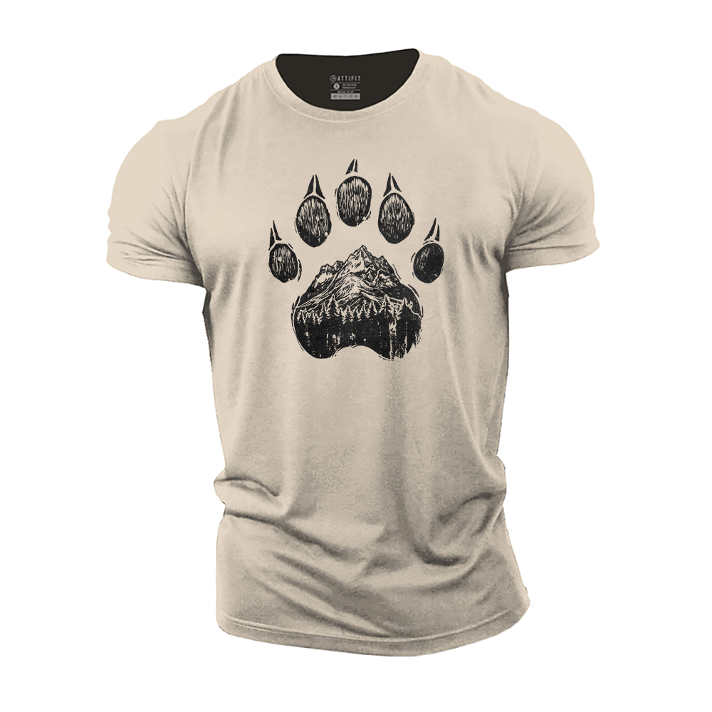Bear Paw Landscape Cotton T-Shirt