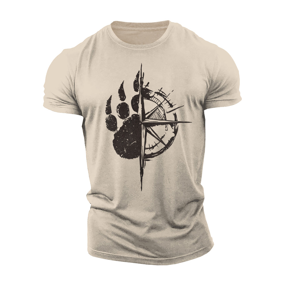 Bear Paw Compass Cotton T-Shirt