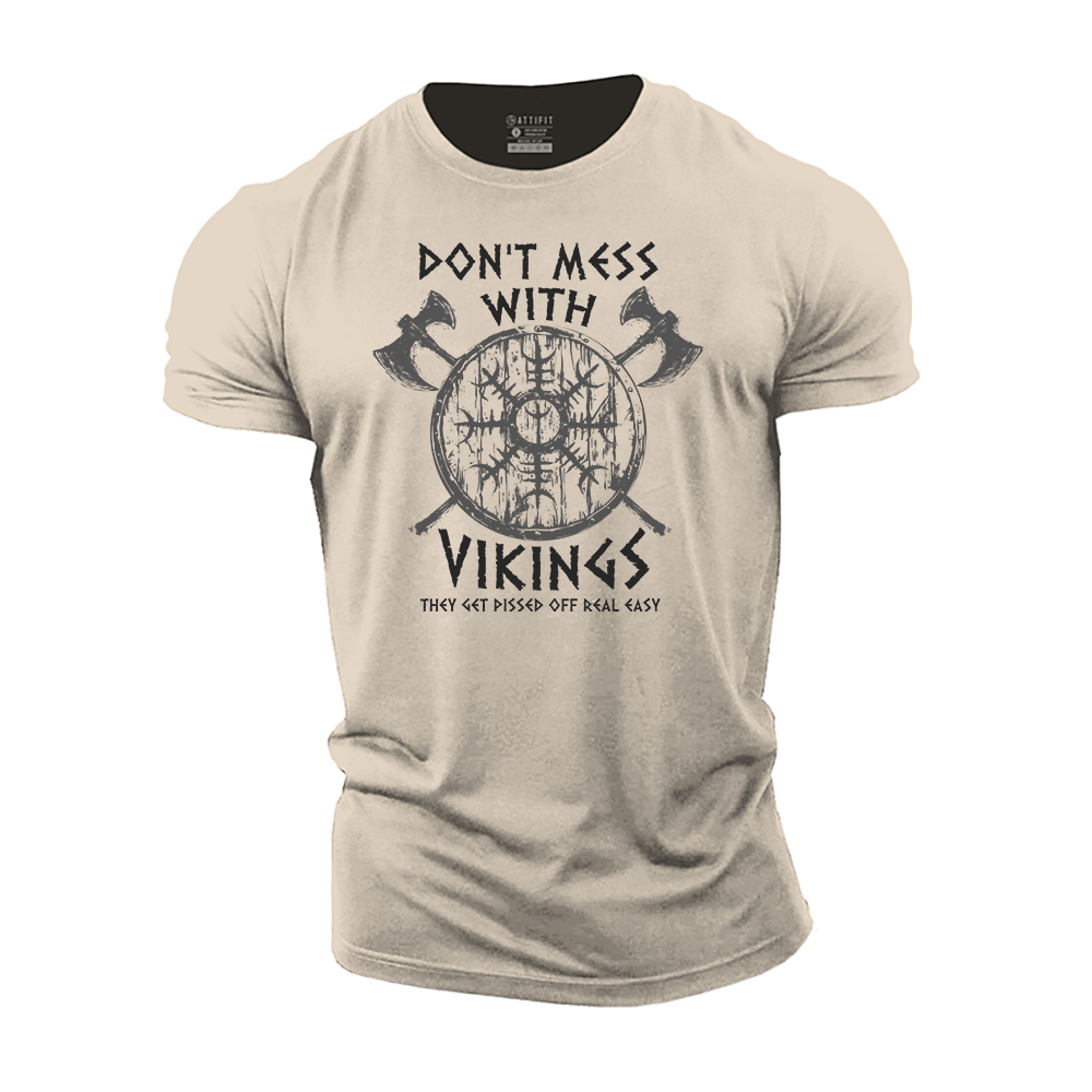 Don't Mess With Vikings Cotton T-Shirt