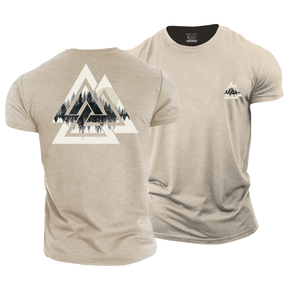 Valknut Landscape Cotton T-Shirt