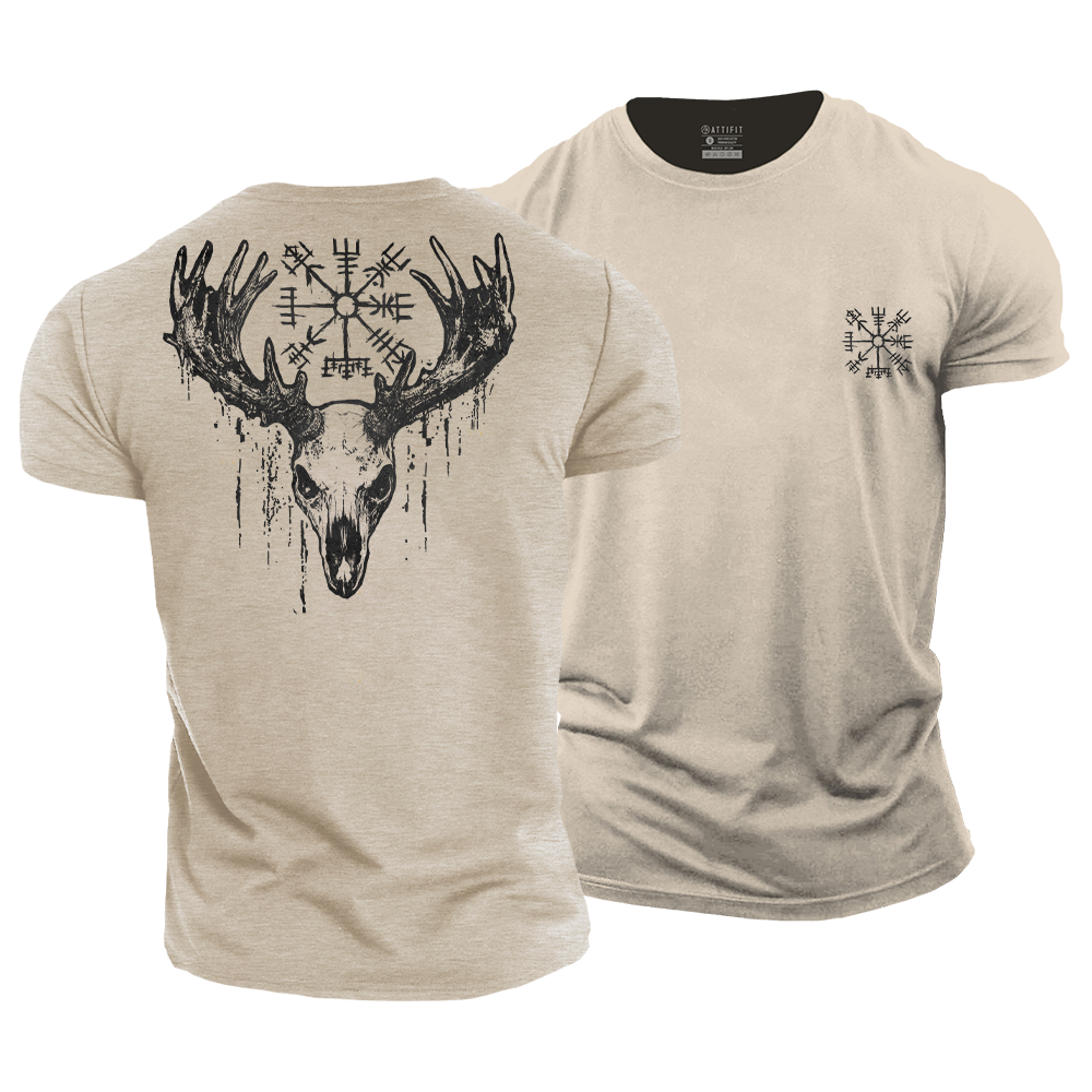Viking Deer Cotton T-Shirt
