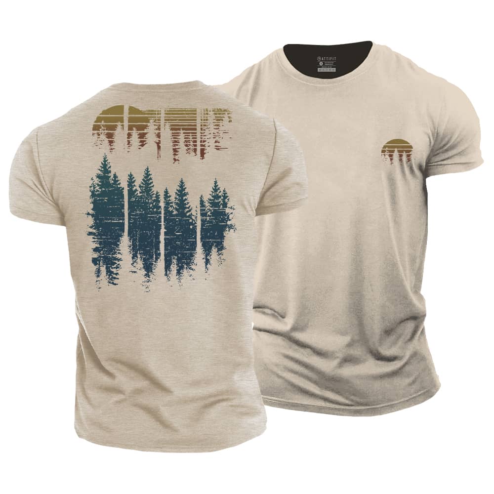 Forest Sunset Cotton T-Shirt