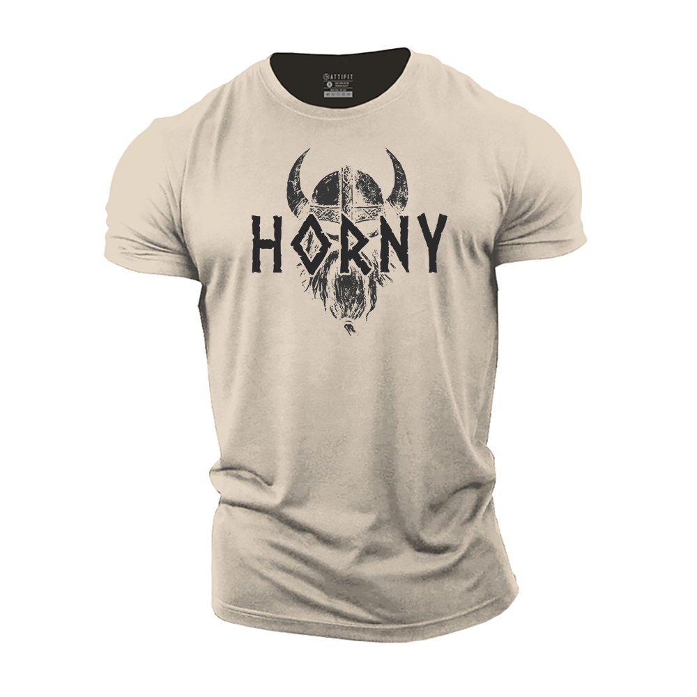 Viking Horny Helmet Cotton T-Shirt