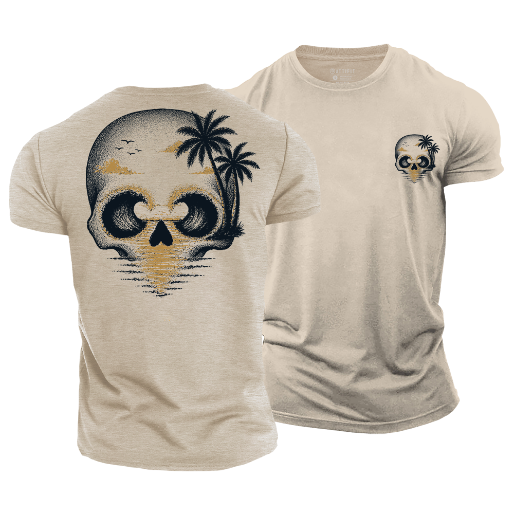 Ocean Skull Escape Cotton T-Shirt