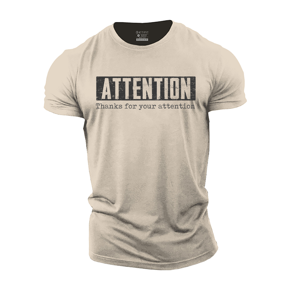 Attention Cotton T-Shirt