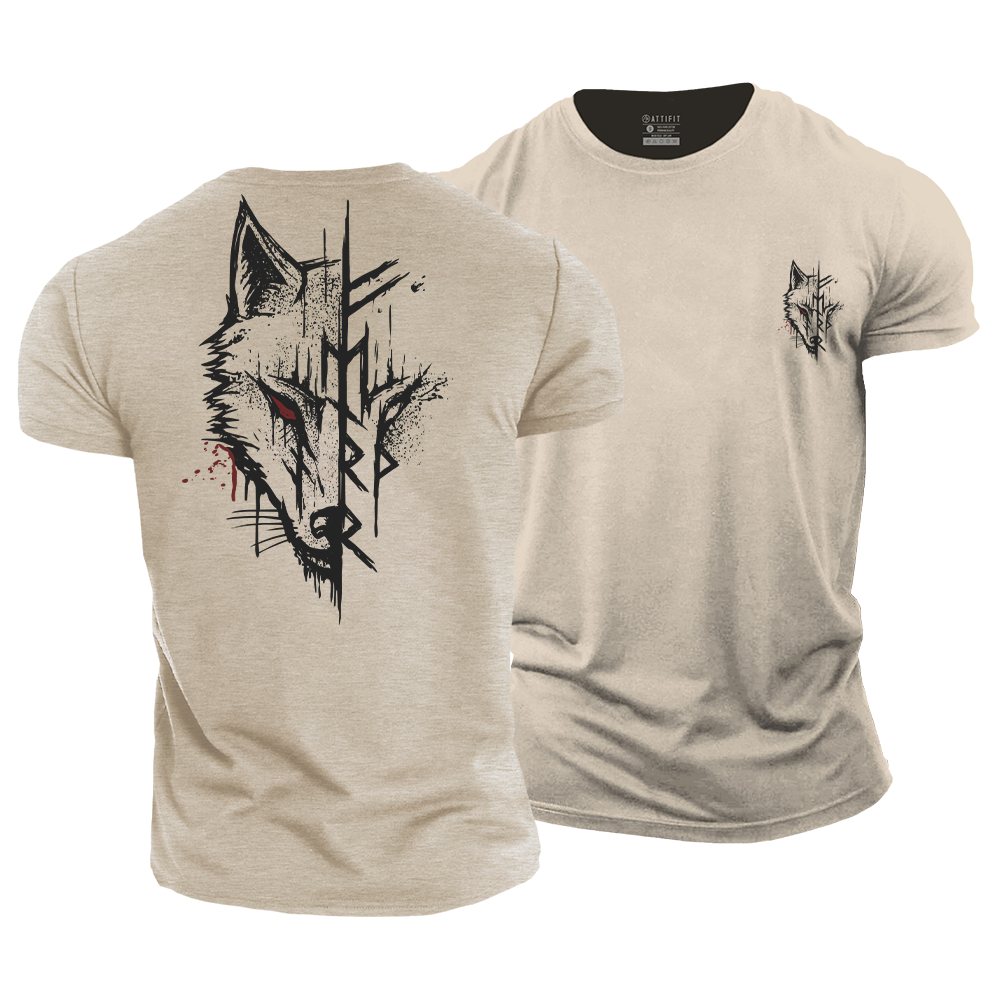 Viking Wolf Cotton T-Shirt