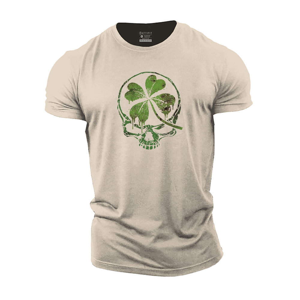 St.Patrick's Lucky Skull Cotton T-Shirt