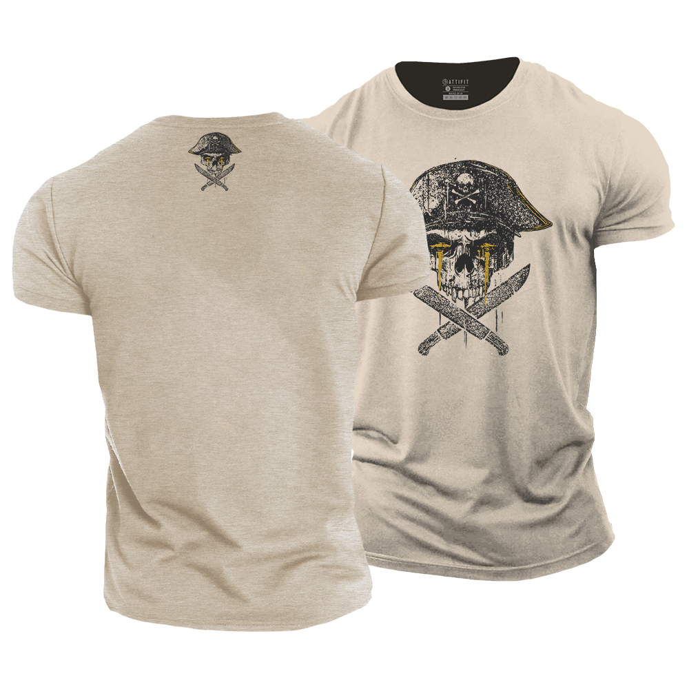 Monster Pirate Skull Cotton T-Shirt