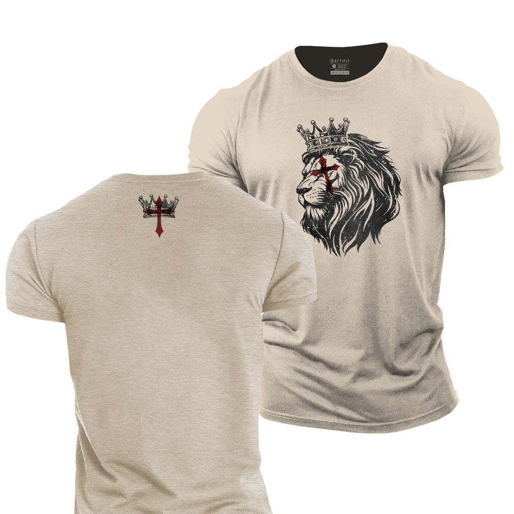 Lion Cross Cotton T-Shirt
