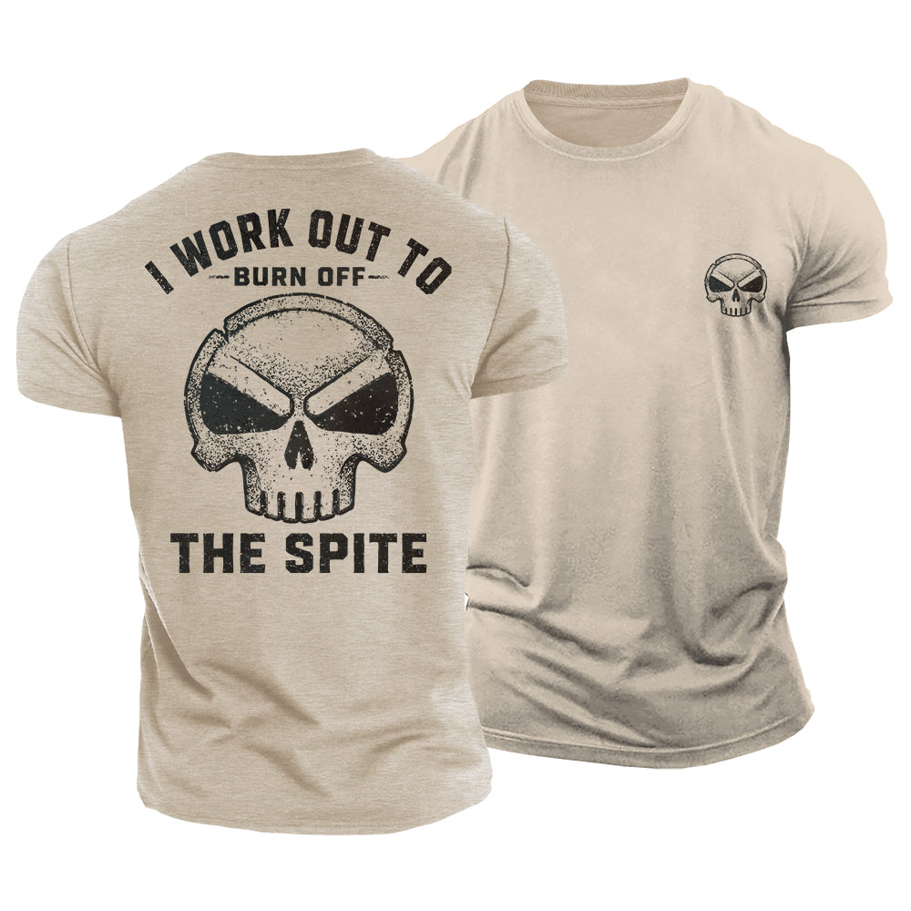 Spite Workout Skull Cotton T-Shirt