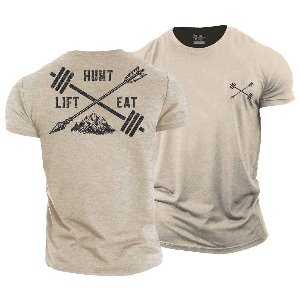 Hunt Lift Eat Cotton T-Shirt
