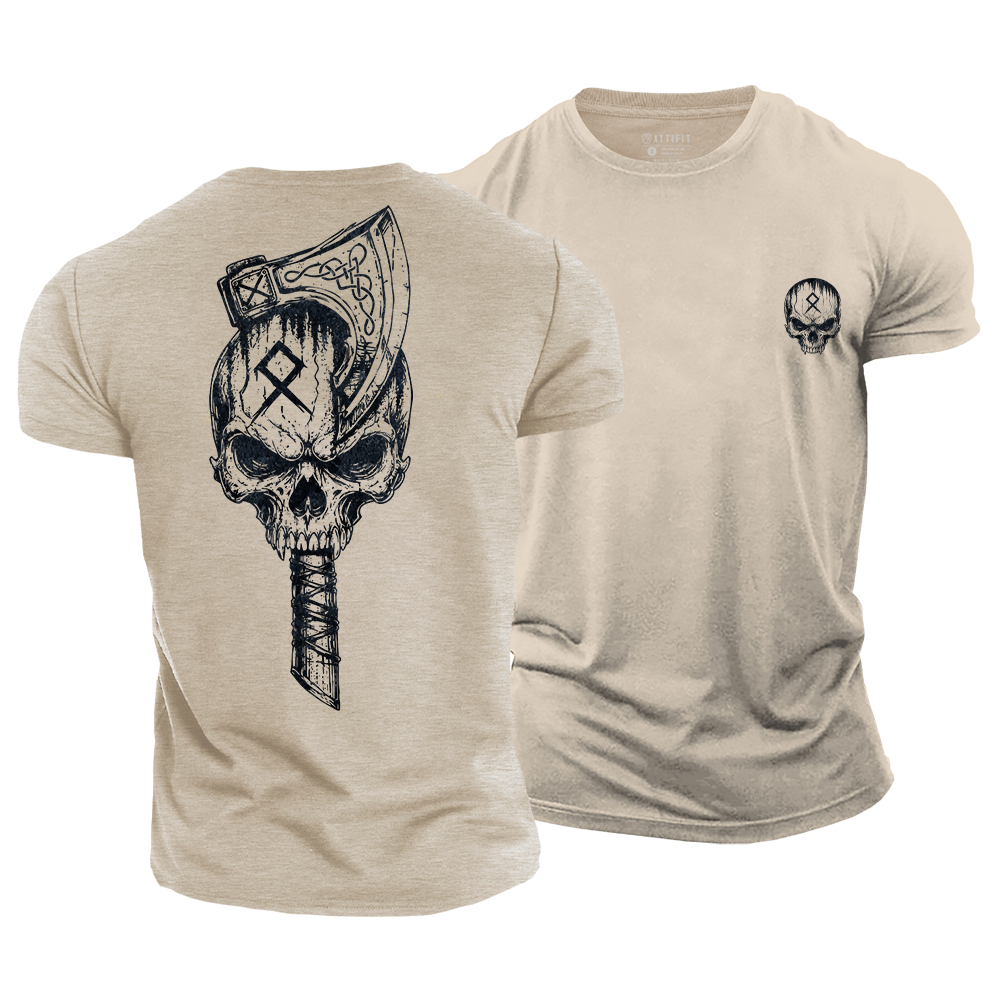 Skull Axe Cotton T-Shirt