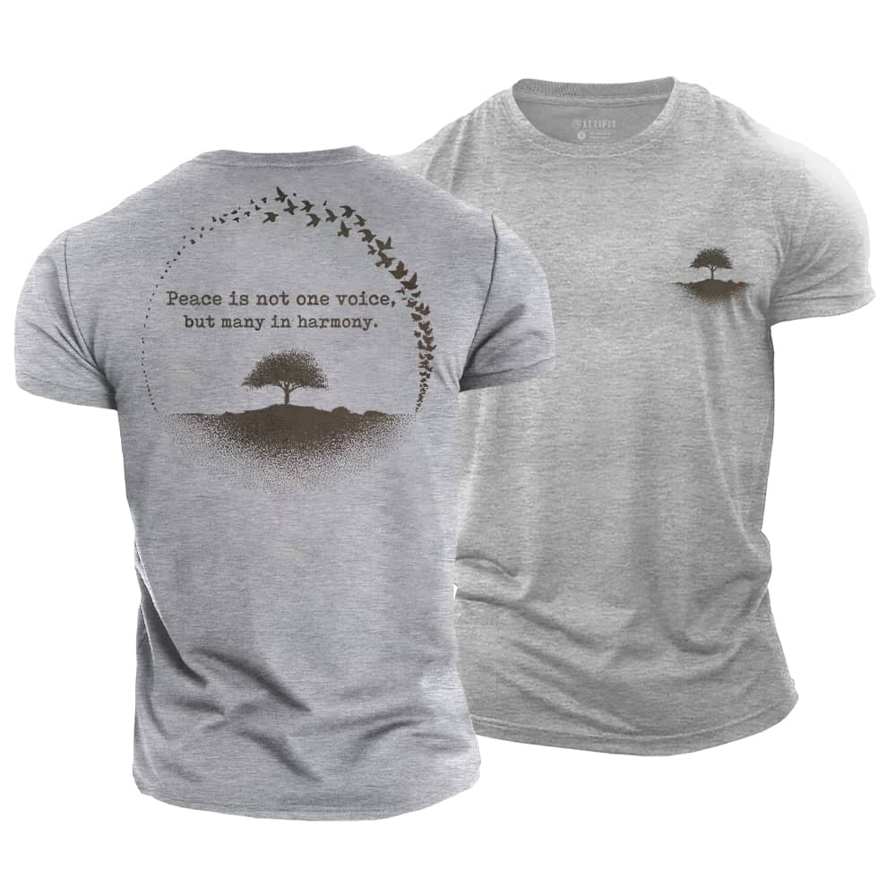 Harmony And Peace Cotton T-Shirt