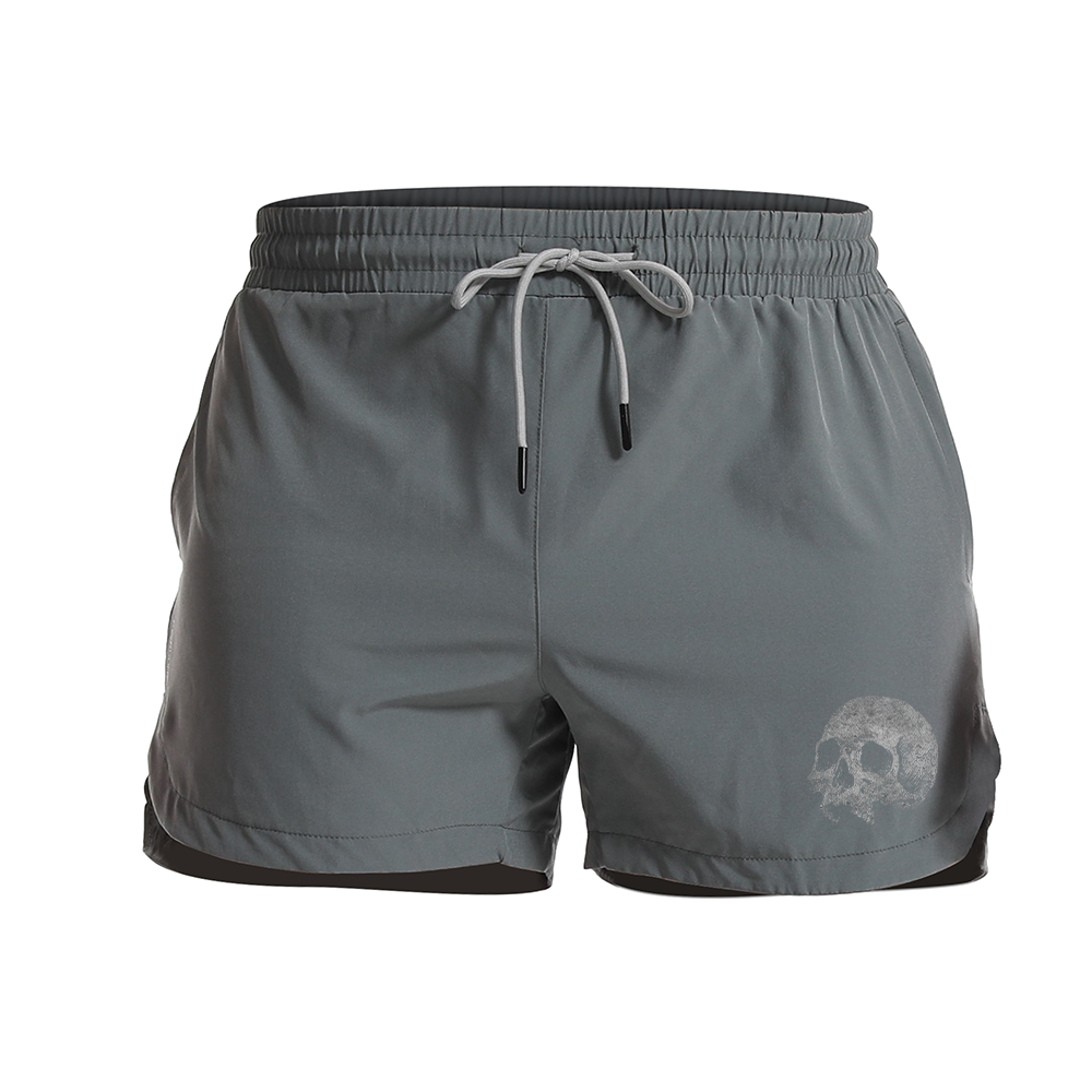 Comfort Kills Skull Athletic Quick-Dry Shorts