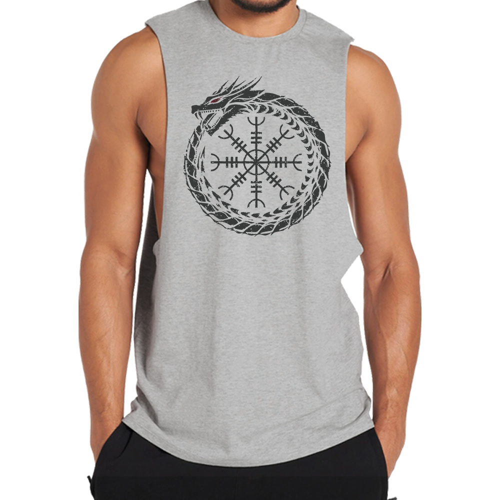 Jormungandr Helm of Awe Tank Top
