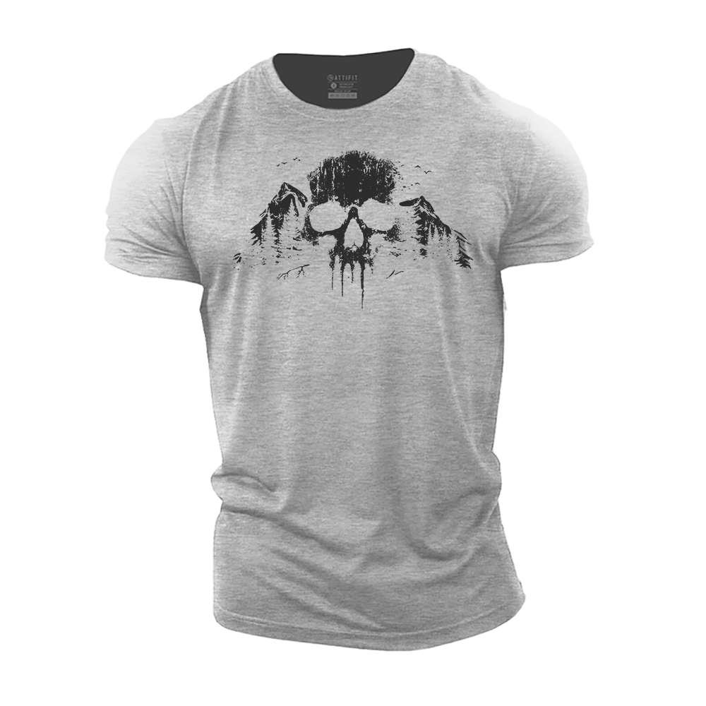 Skull Pine Summit Cotton T-Shirt