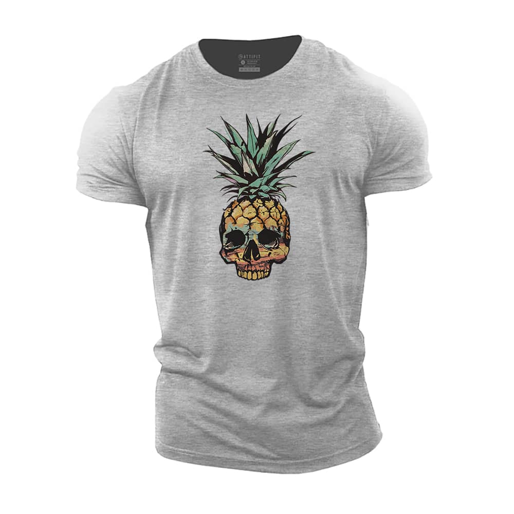 Pineapple Skull Cotton T-Shirt
