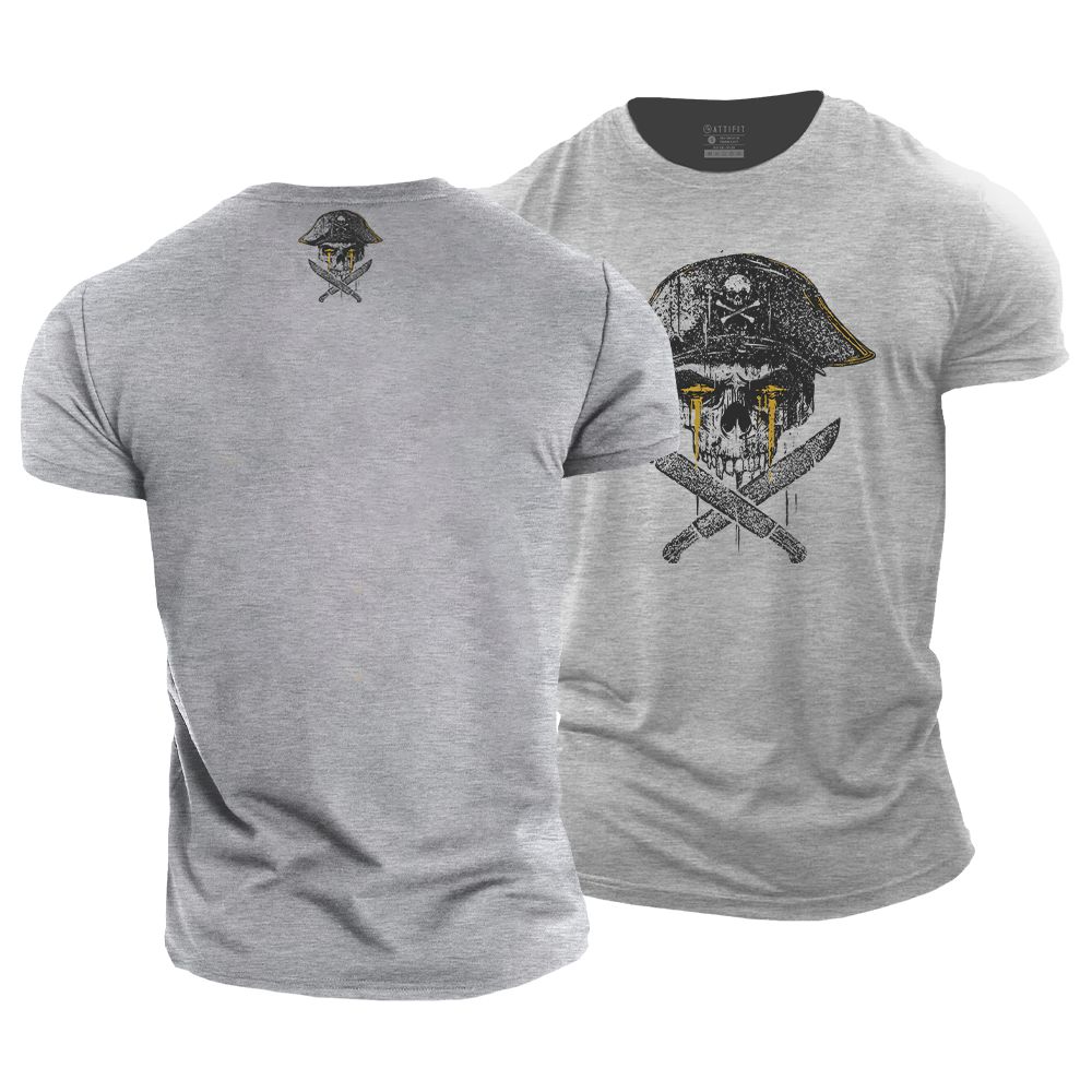 Monster Pirate Skull Cotton T-Shirt