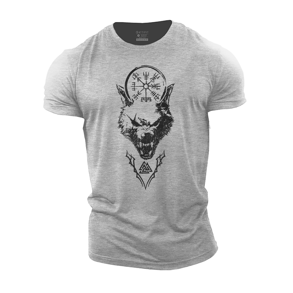Viking Wolf Warrior Cotton T-Shirt