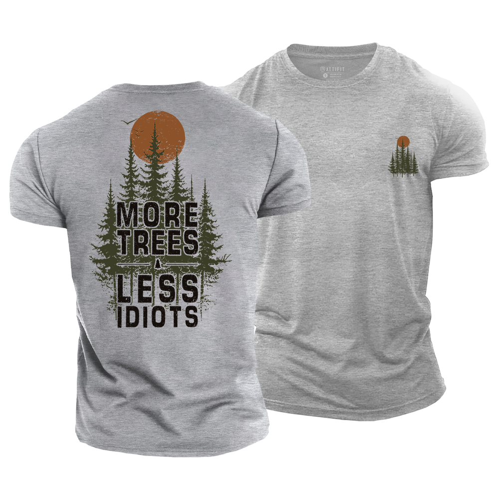 Less Idiots Funny Cotton T-Shirt
