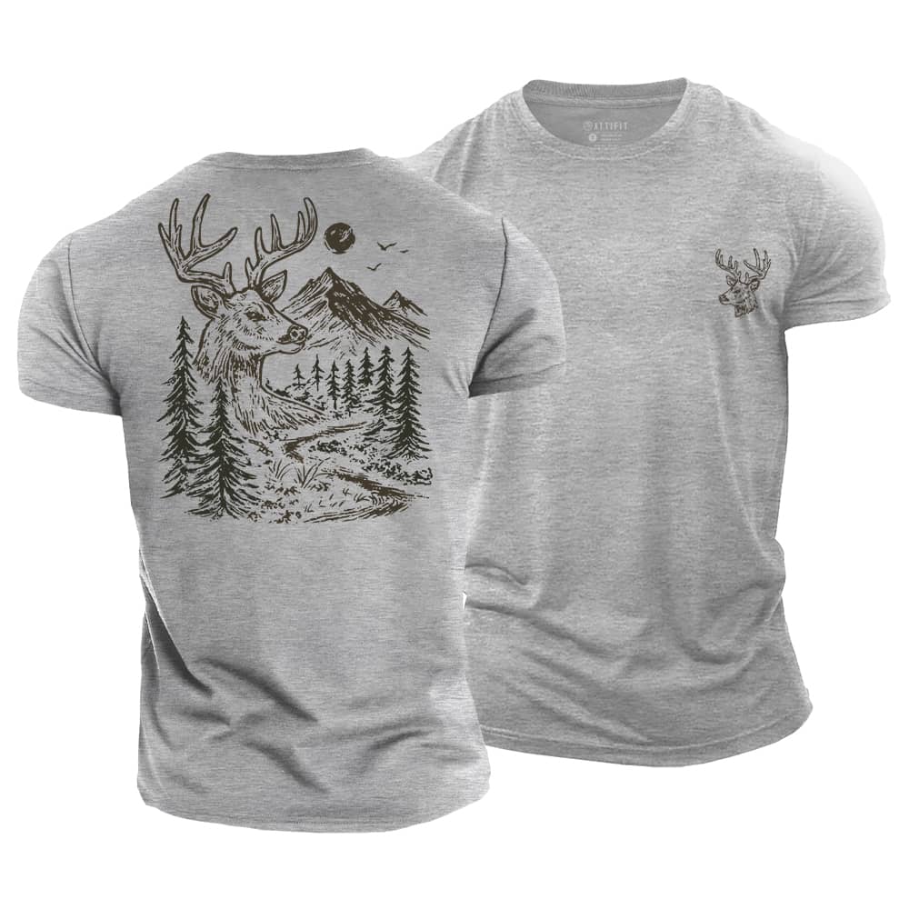 Deer Nature Cotton T-Shirt