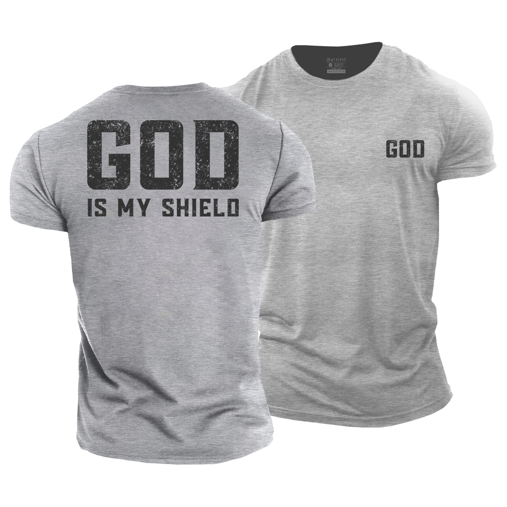 God Is My Shield Cotton T-Shirt