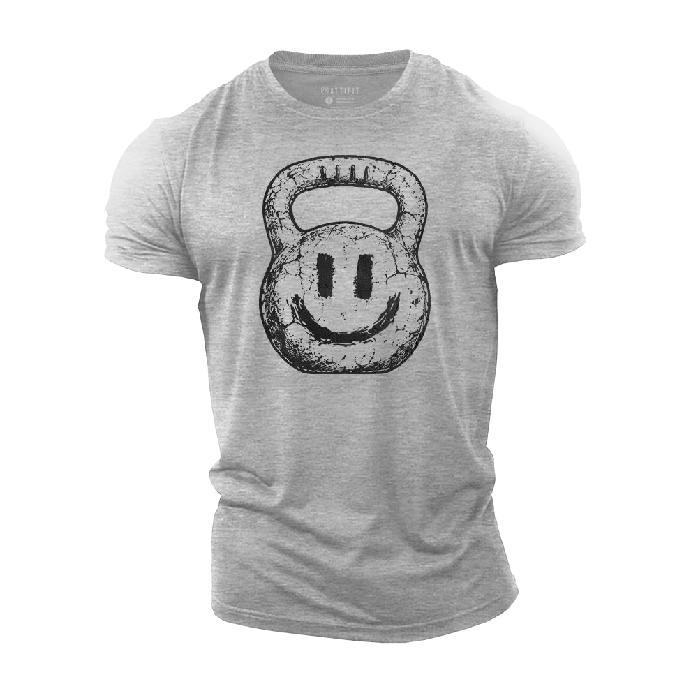 Smiley Gym Weight Cotton T-Shirt