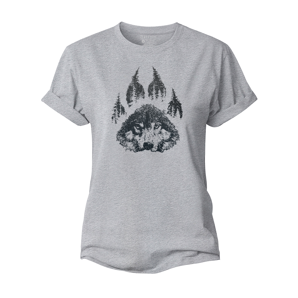 Wolf Paw Forest Women's Cotton T-Shirt