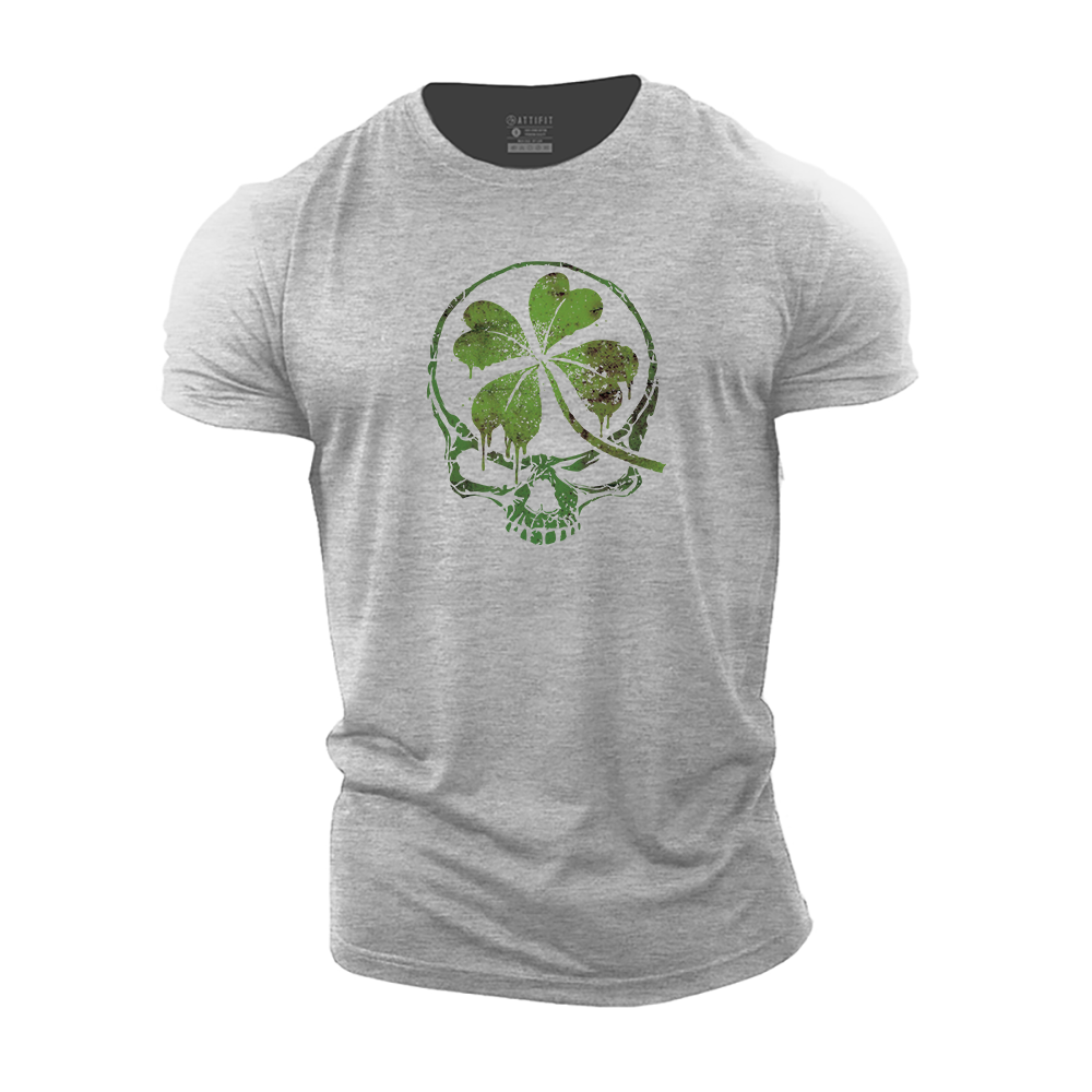 St.Patrick's Lucky Skull Cotton T-Shirt