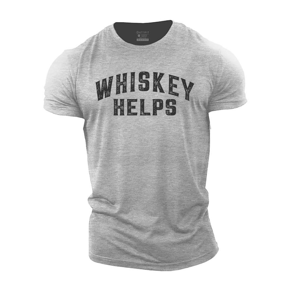 Whiskey Helps Cotton T-Shirt