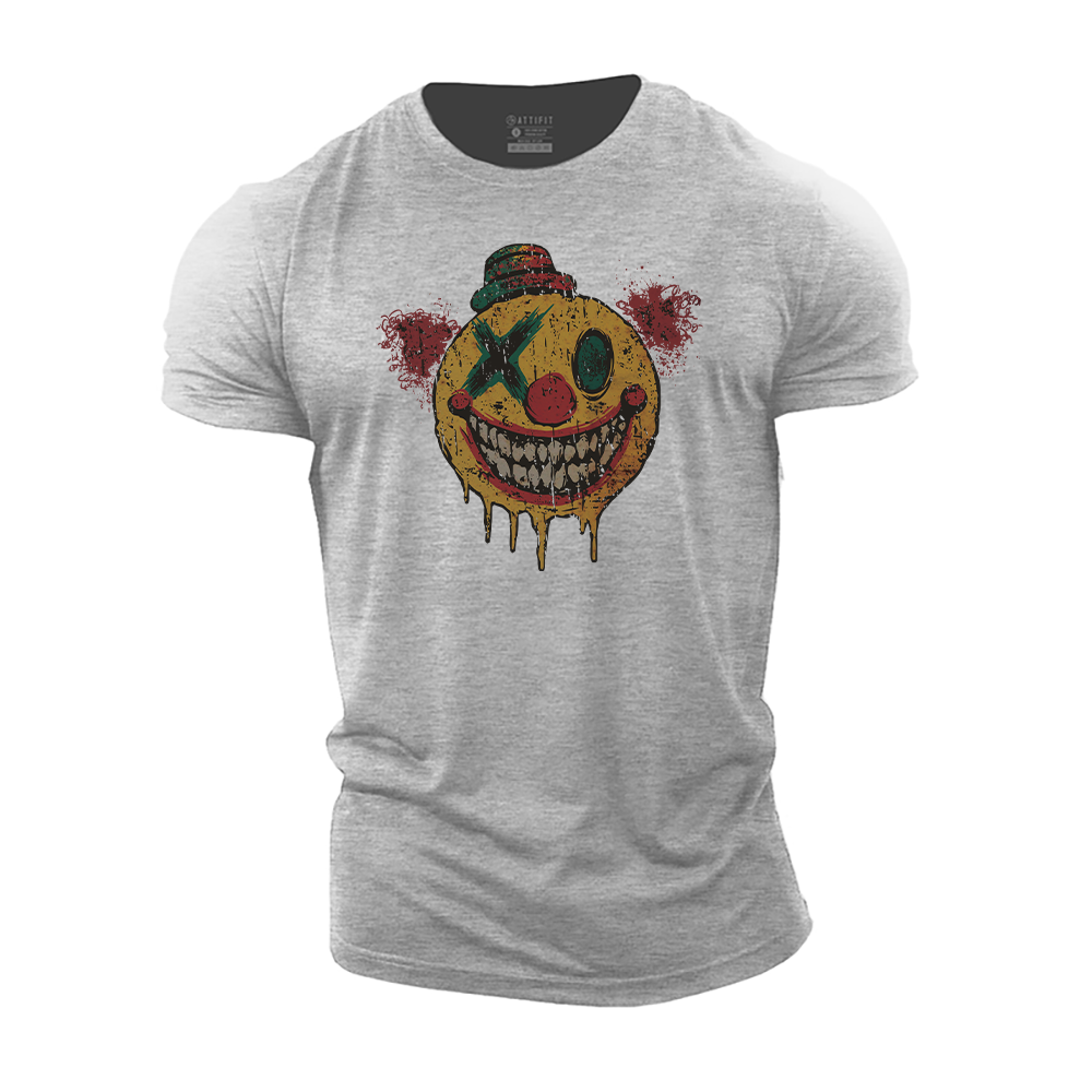 Funny Clown Smiley Cotton T-Shirt