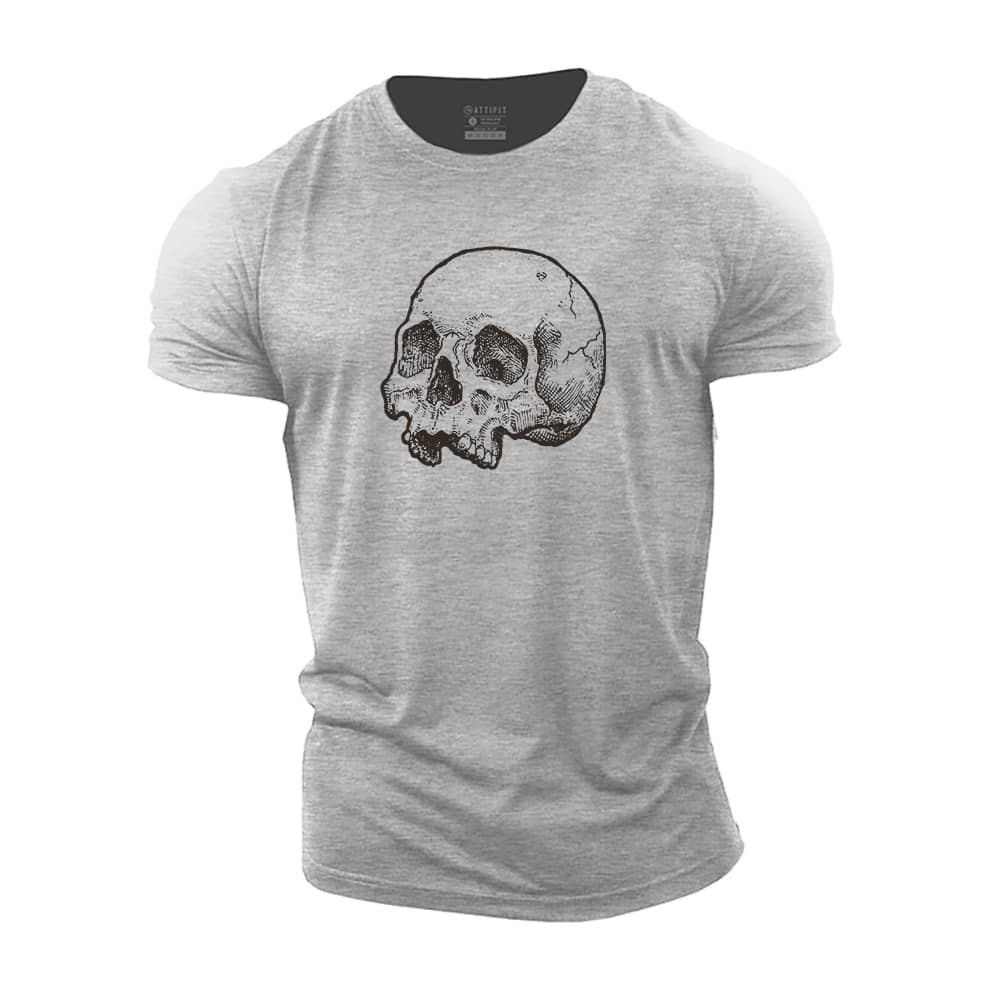 Camouflage Skull Cotton T-Shirt