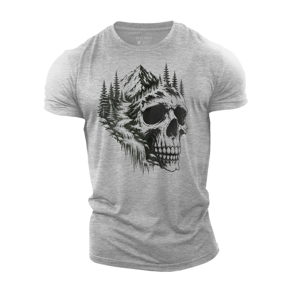 Mountain Skull Wilderness Cotton T-Shirt