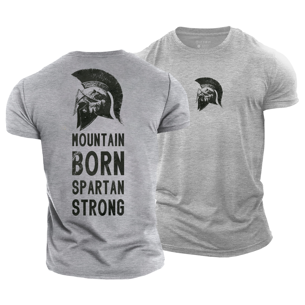 Mountain Born, Spartan Strong Cotton T-Shirt