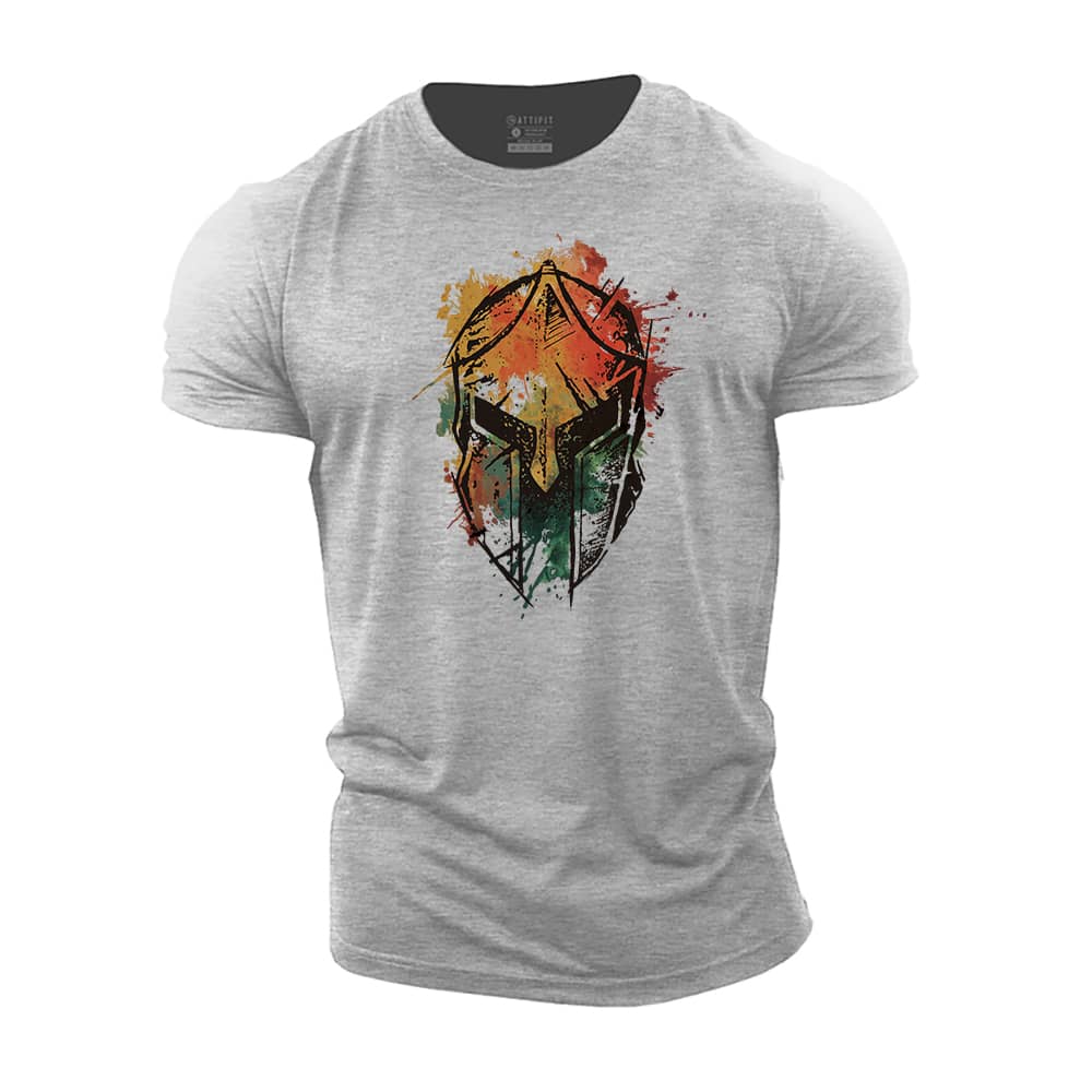 Color Warrior Helmet Cotton T-Shirt