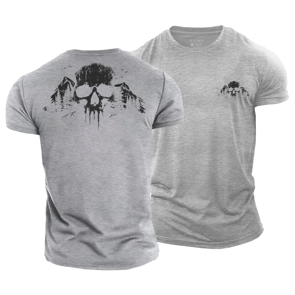 Skull Pine Summit Cotton T-Shirt
