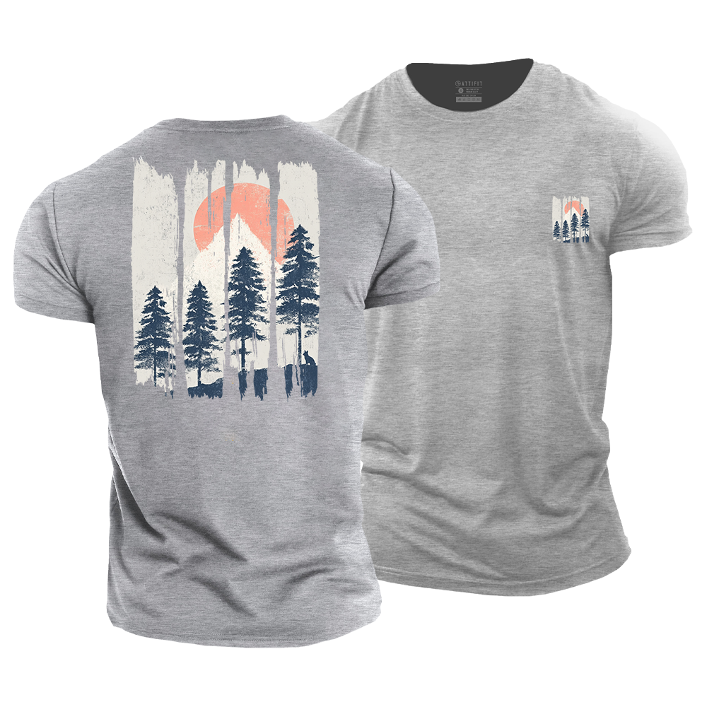 Outdoor Color Palette Scenery Cotton T-Shirt