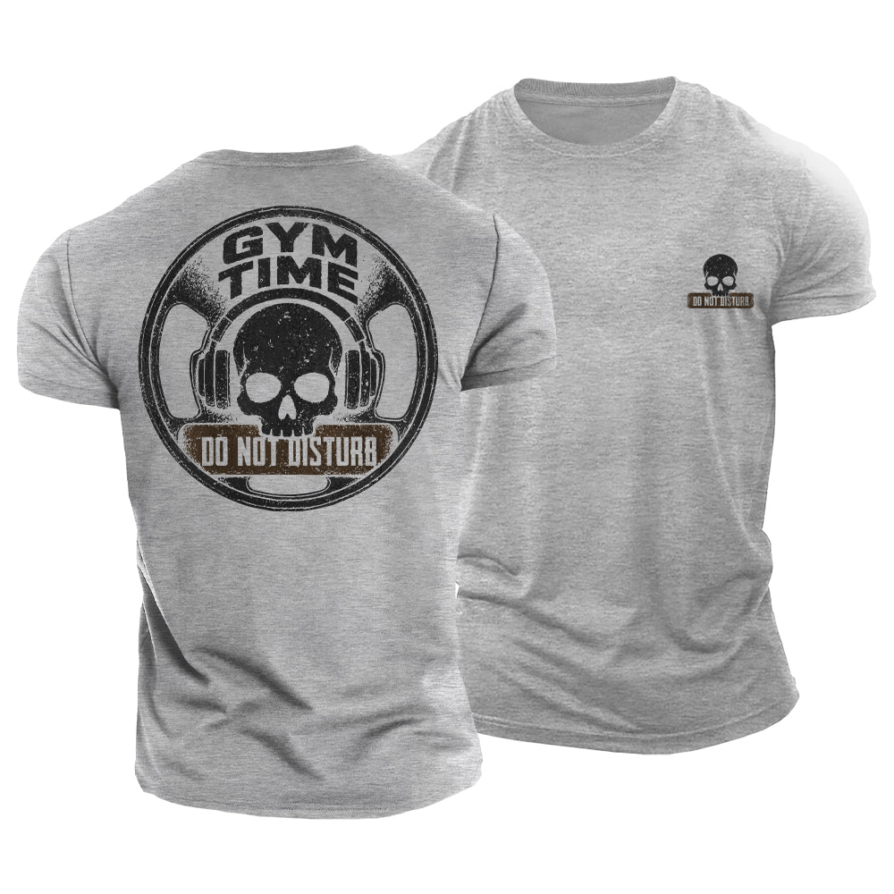 Gym Time Skull Cotton T-Shirt