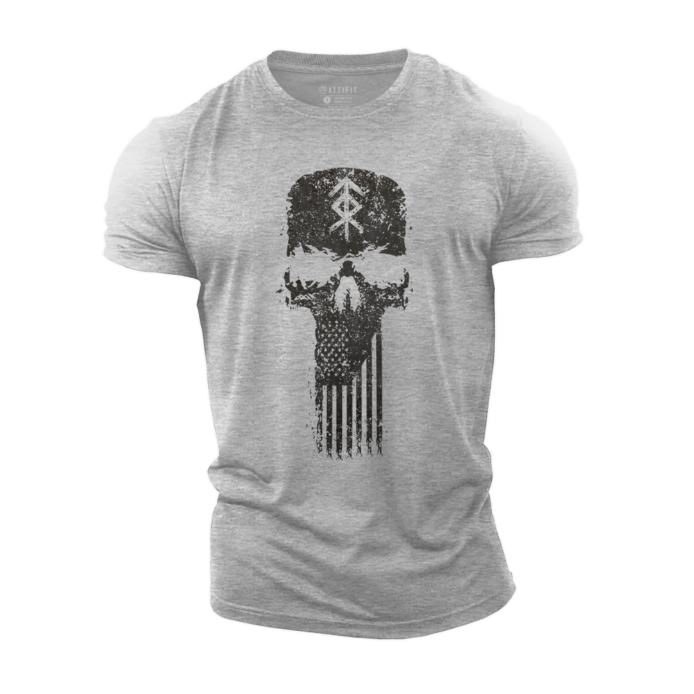 Rune Skull Cotton T-Shirt