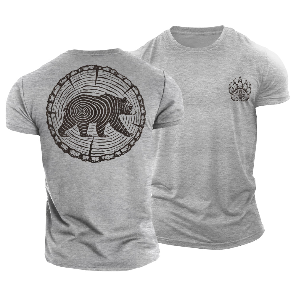 Tree Ring Bear Cotton T-Shirt