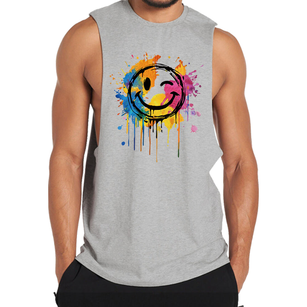 Colorful Smiley Face Tank Top