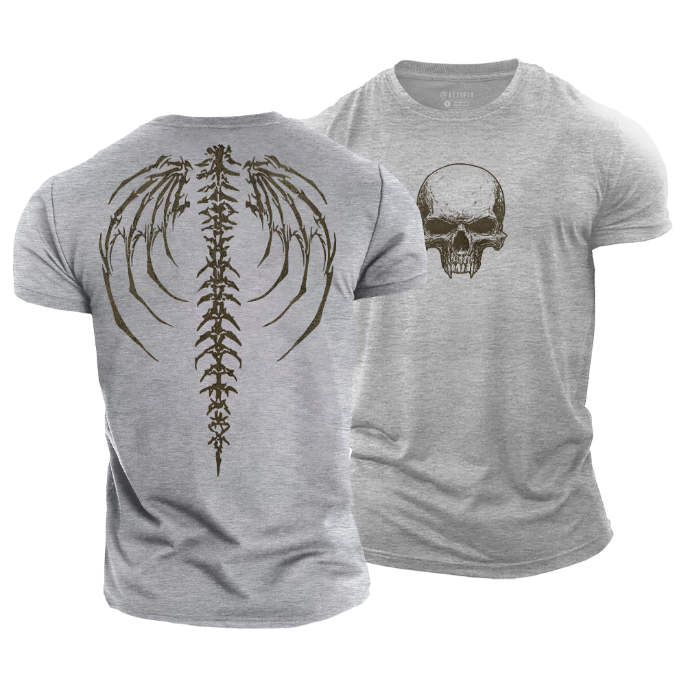 Golden Skeleton Cotton T-Shirt