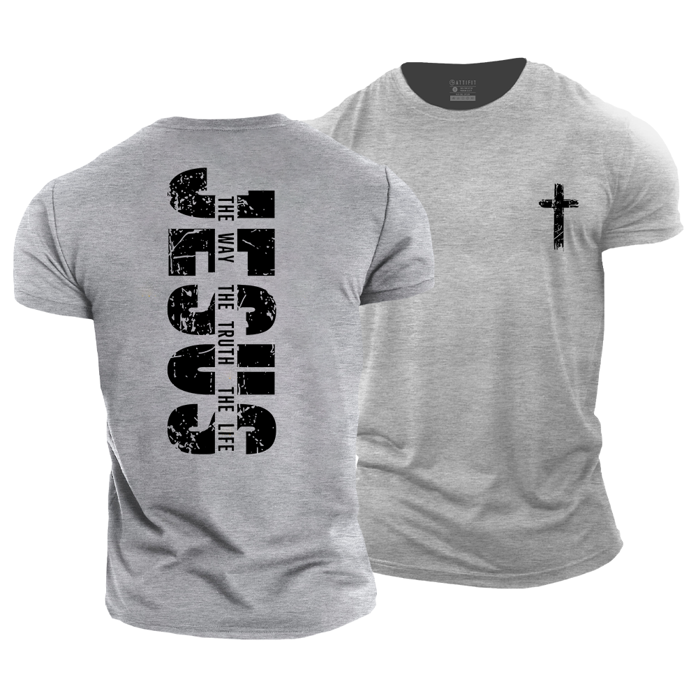 Jesus, The Way The Truth The Life Cotton T-Shirt